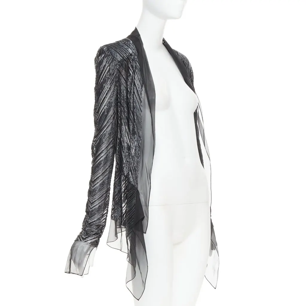 Alexandre Vauthier Black Polyester Jacket Black Polyester Good - Front View
