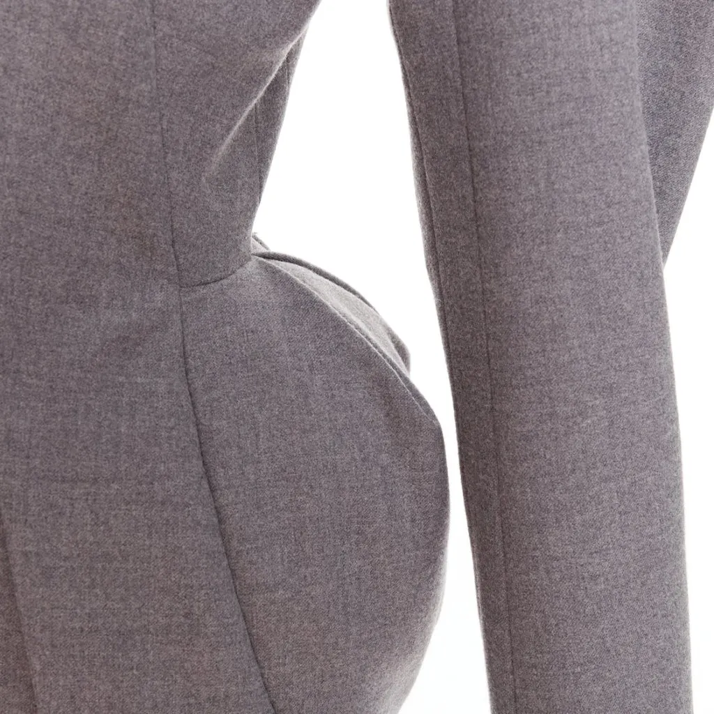 Alexandre Vauthier Grey Wool Jacket Grey Wool Very good - Back View