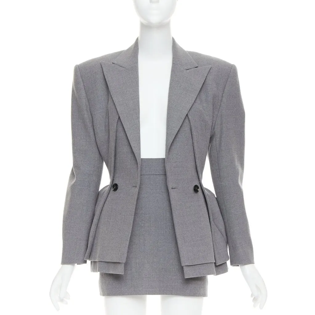Alexandre Vauthier Grey Wool Jacket Grey Wool Very good - Inside View