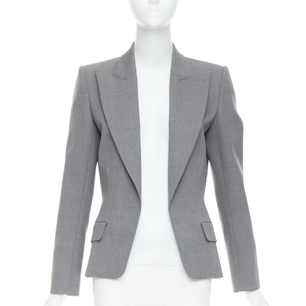Alexandre Vauthier Grey Wool Jacket Grey Wool Very good - Front View