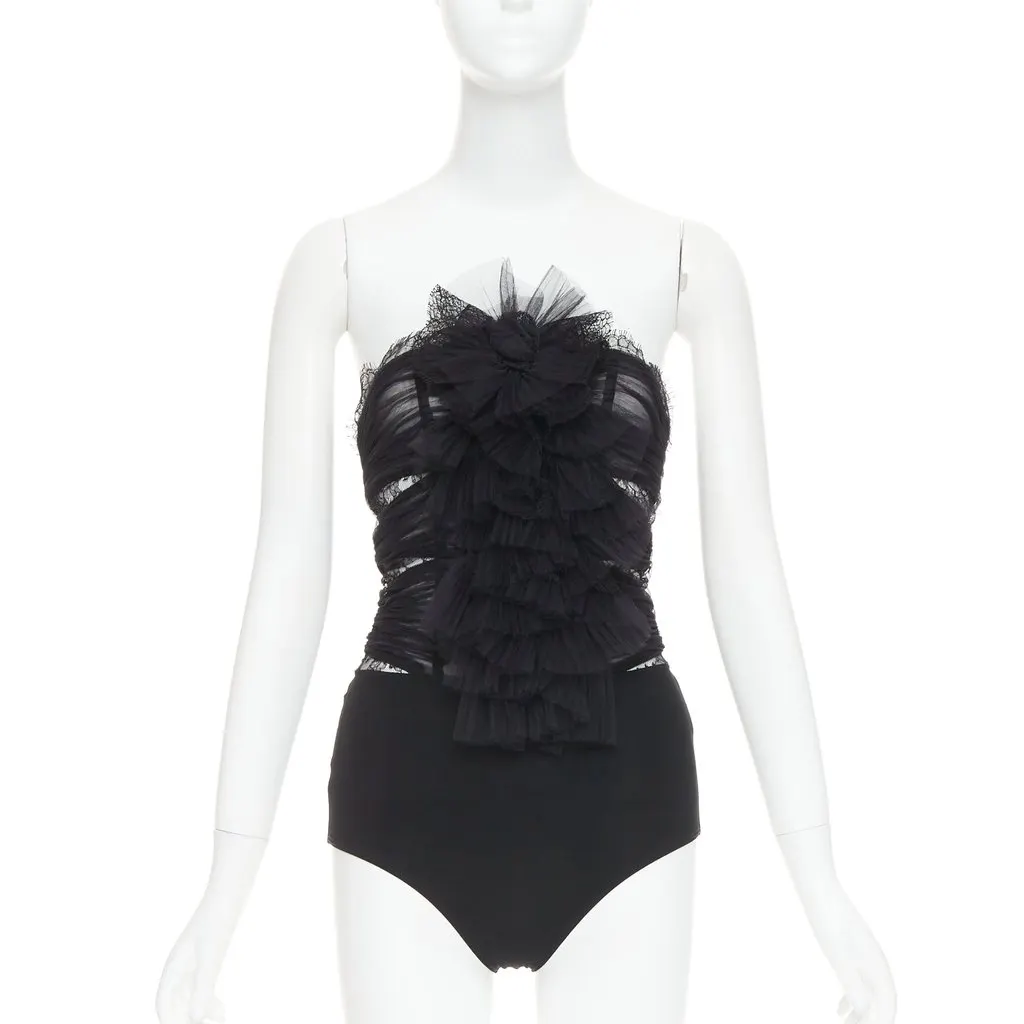 Alexandre Vauthier Black Polyester Top Black Polyester Very good - Front View