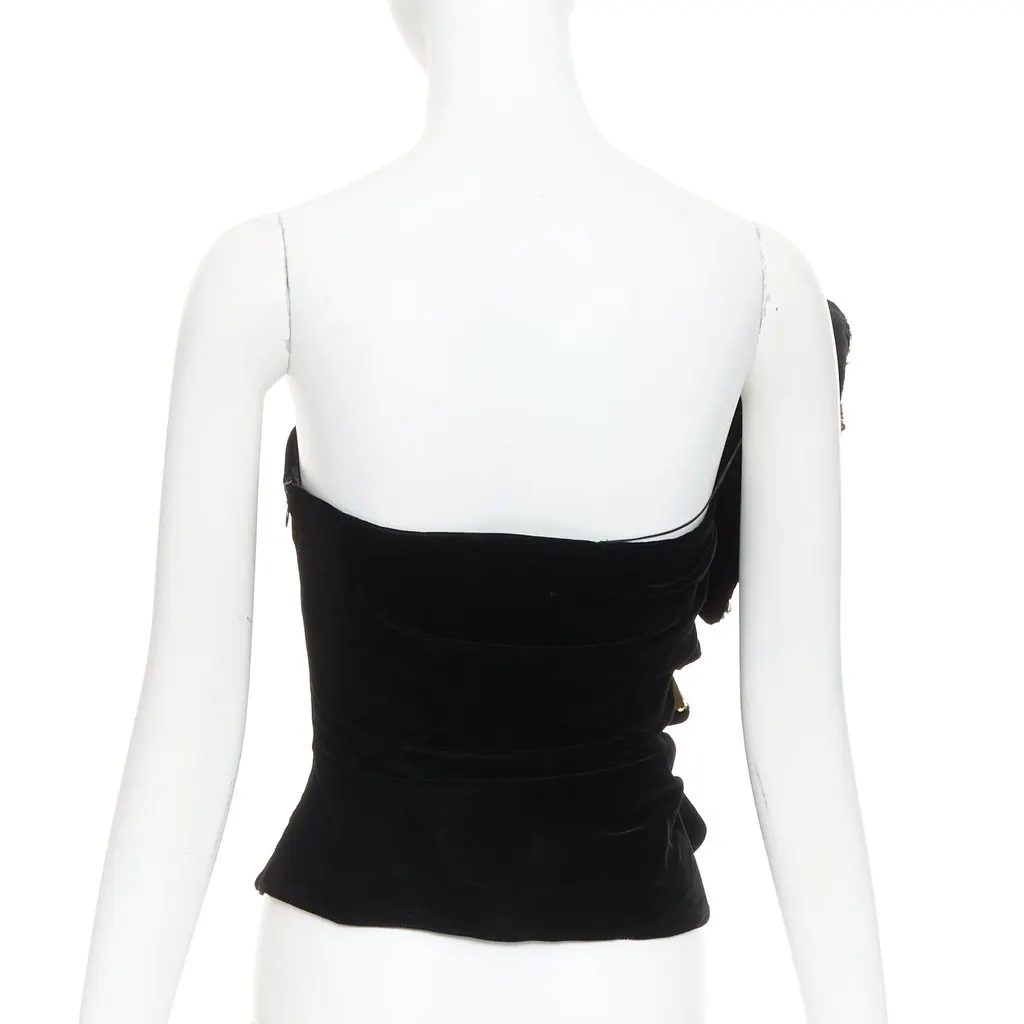 Alexandre Vauthier Black Velvet Top Black Velvet Very good - Box View
