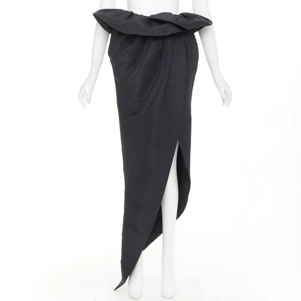 Alexandre Vauthier Black Silk Skirt Black Silk Very good - Front View