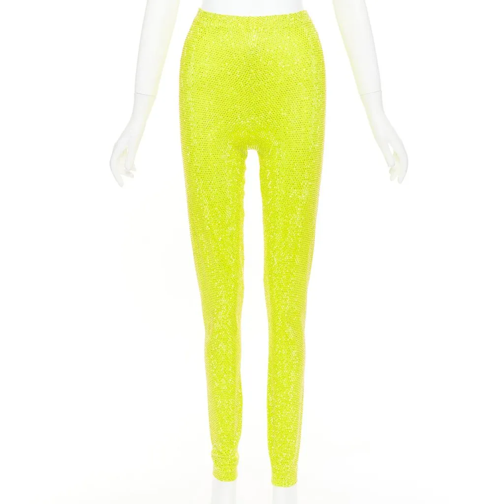 Alexandre Vauthier Yellow Viscose Trouser Yellow Viscose Very good - Front View