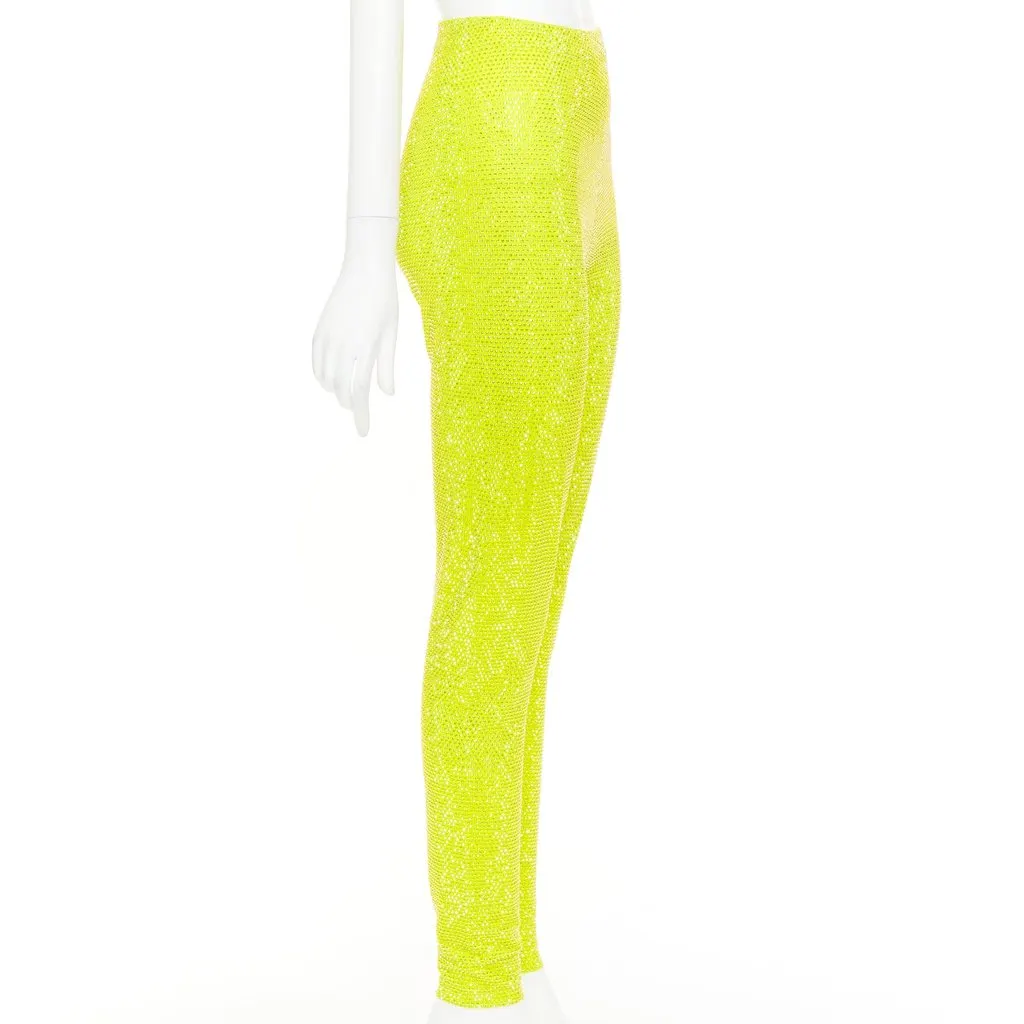 Alexandre Vauthier Yellow Viscose Trouser Yellow Viscose Very good - Model View