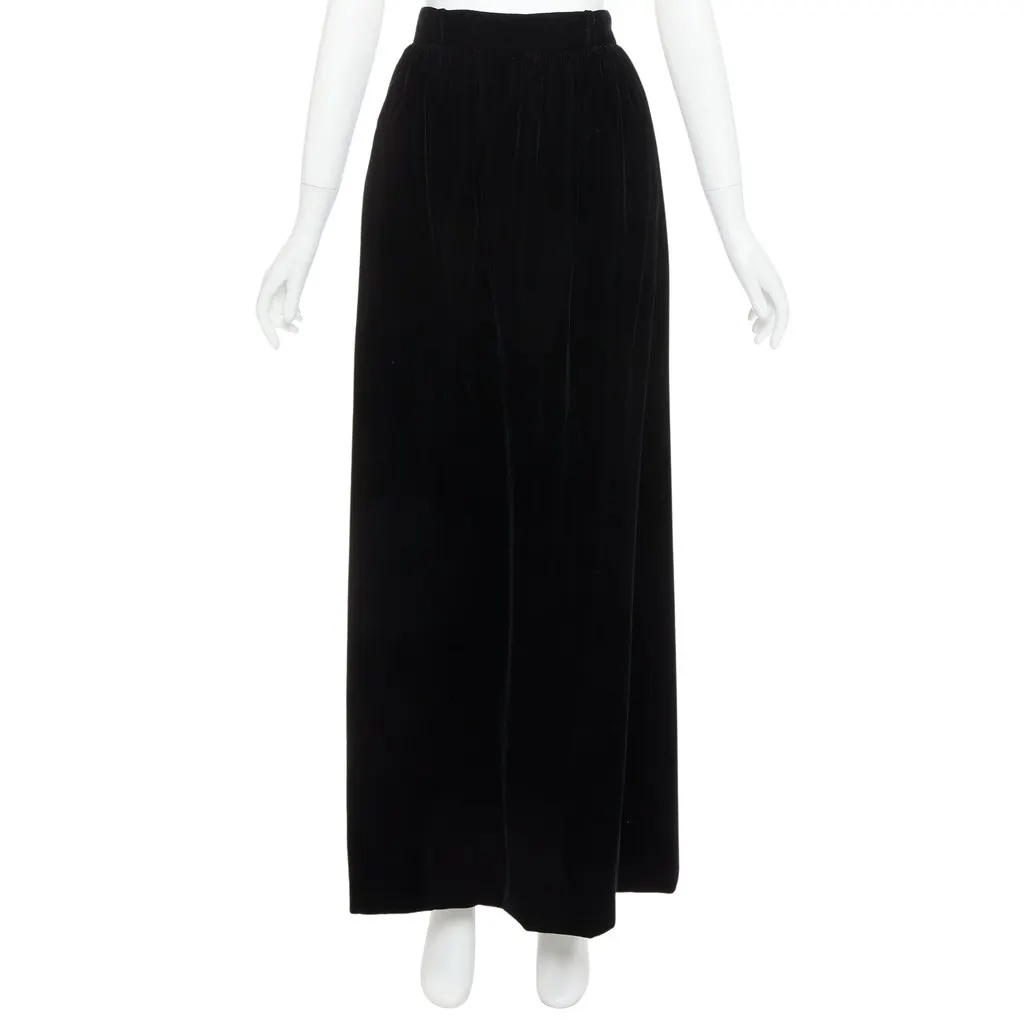 Alexandre Vauthier Black Velvet Skirt Black Velvet Very good - Front View