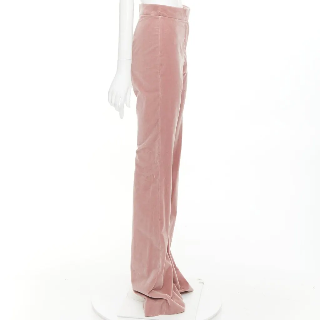 Alexandre Vauthier Pink Velvet Trouser Pink Velvet Good - Model View