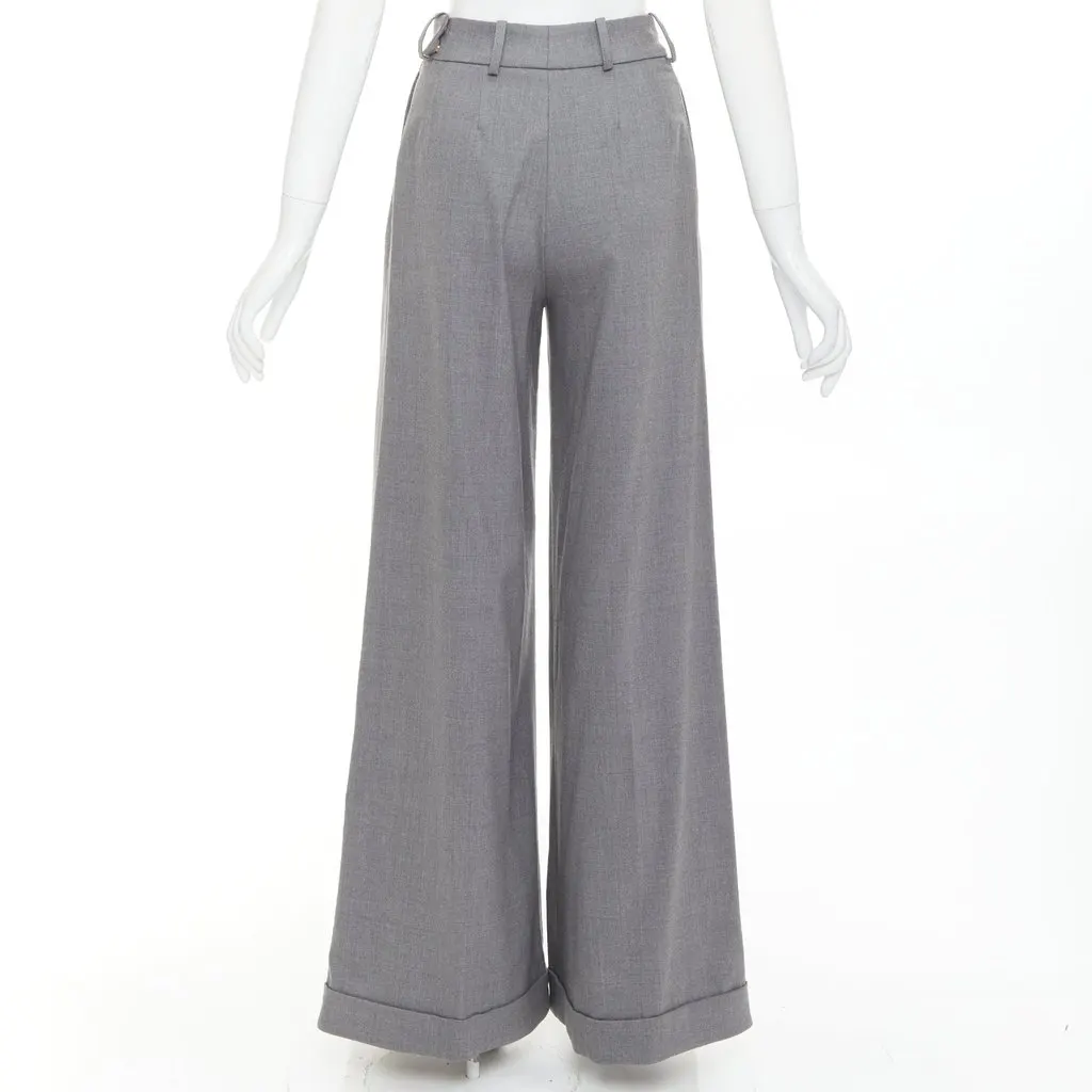 Alexandre Vauthier Grey Wool Trouser Grey Wool Very good - Model View