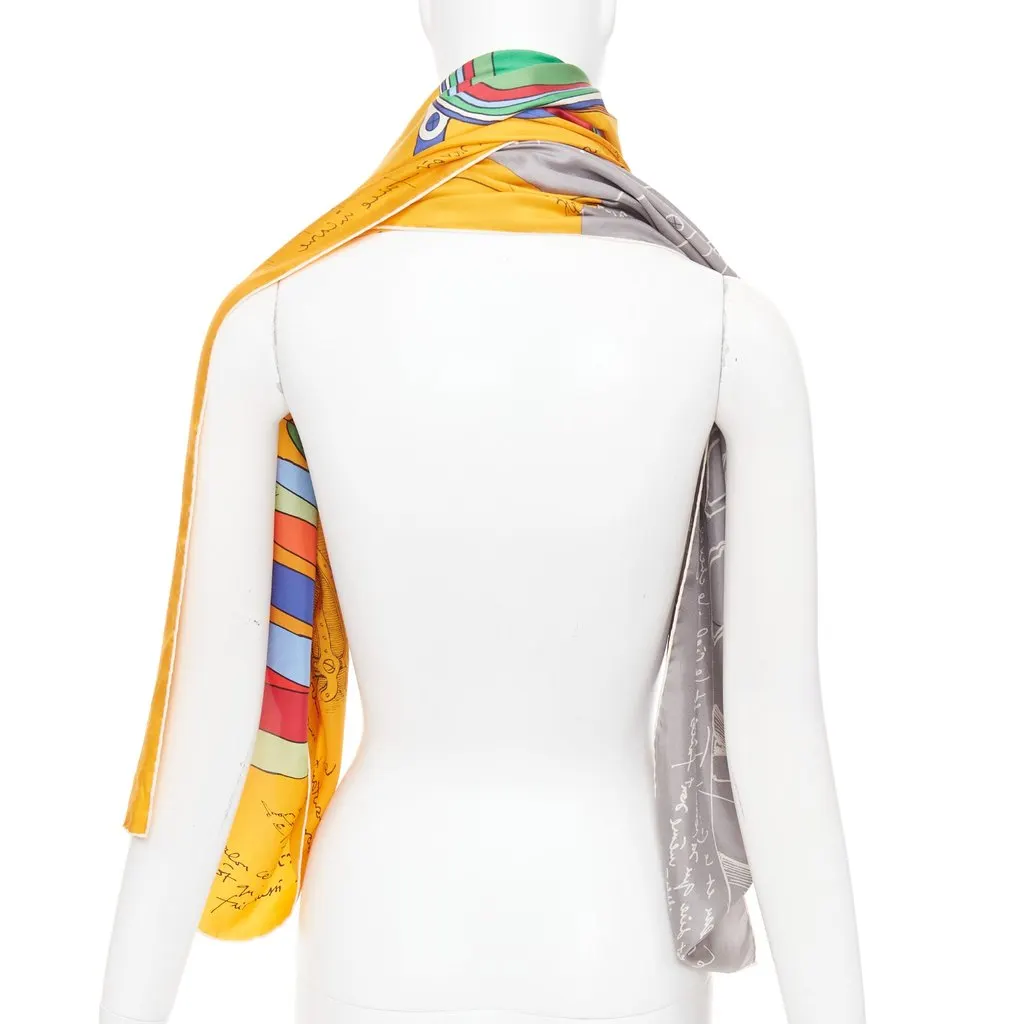Hermès Della Cavalleria Favolosa 140 Yellow Silk Very good - Box View