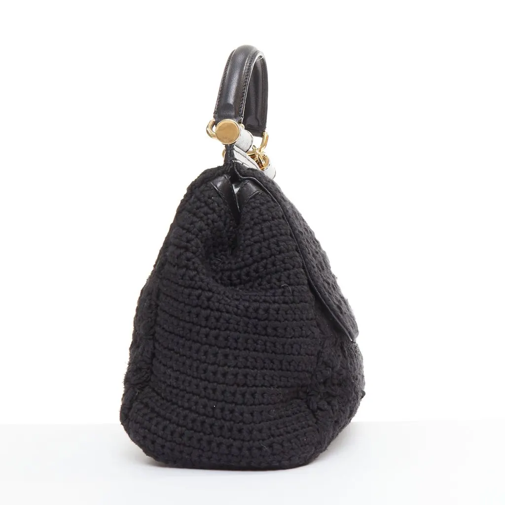 Dolce & Gabbana Sicily Black Leather Good - Model View
