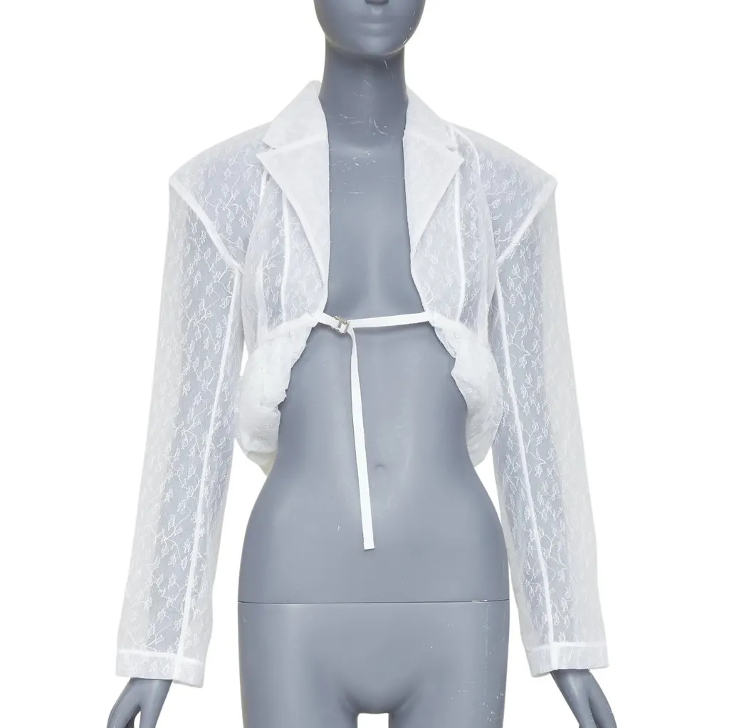 Jacquemus La Veste Dentelle White Polyamide Very good - Front View