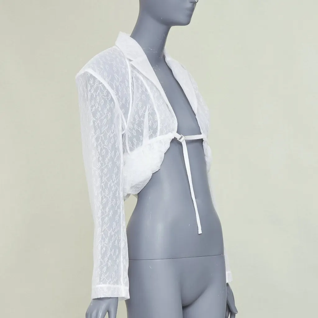 Jacquemus La Veste Dentelle White Polyamide Very good - Inside View