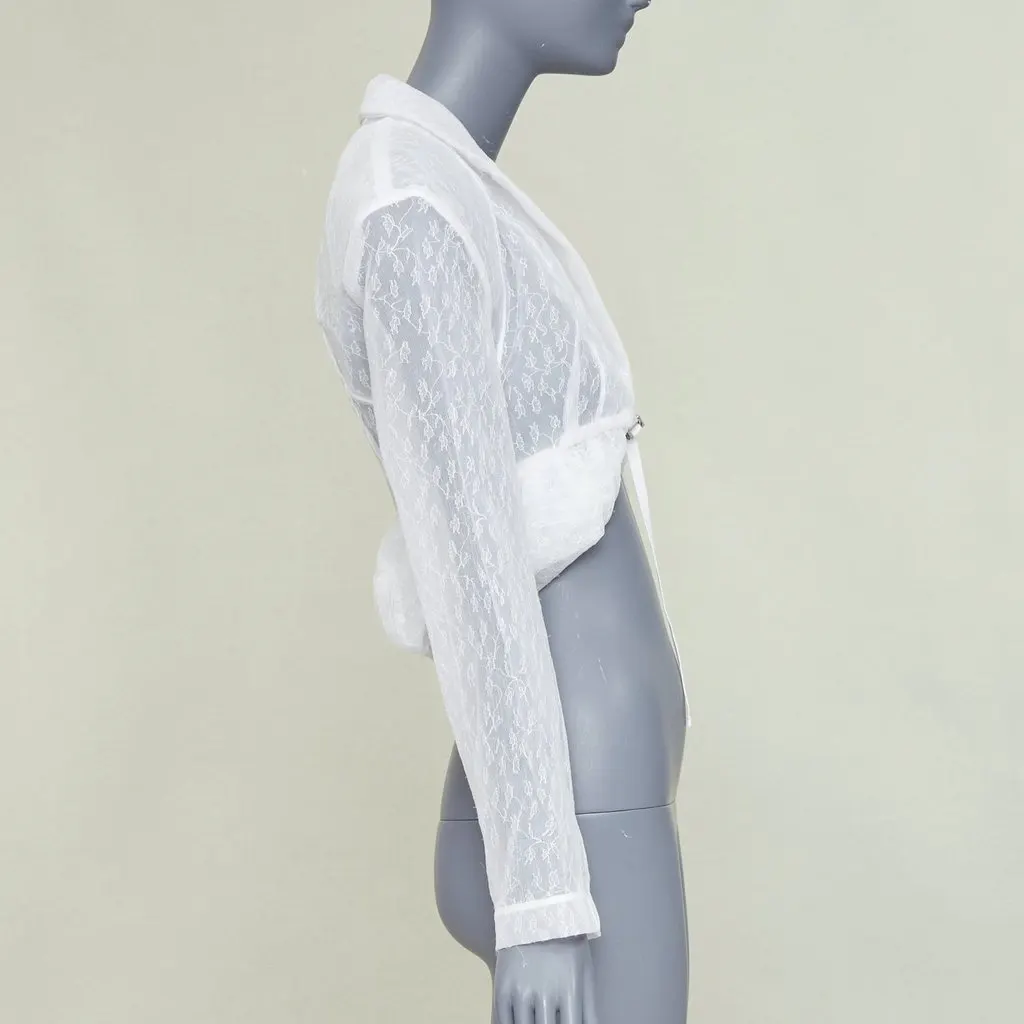 Jacquemus La Veste Dentelle White Polyamide Very good - Model View