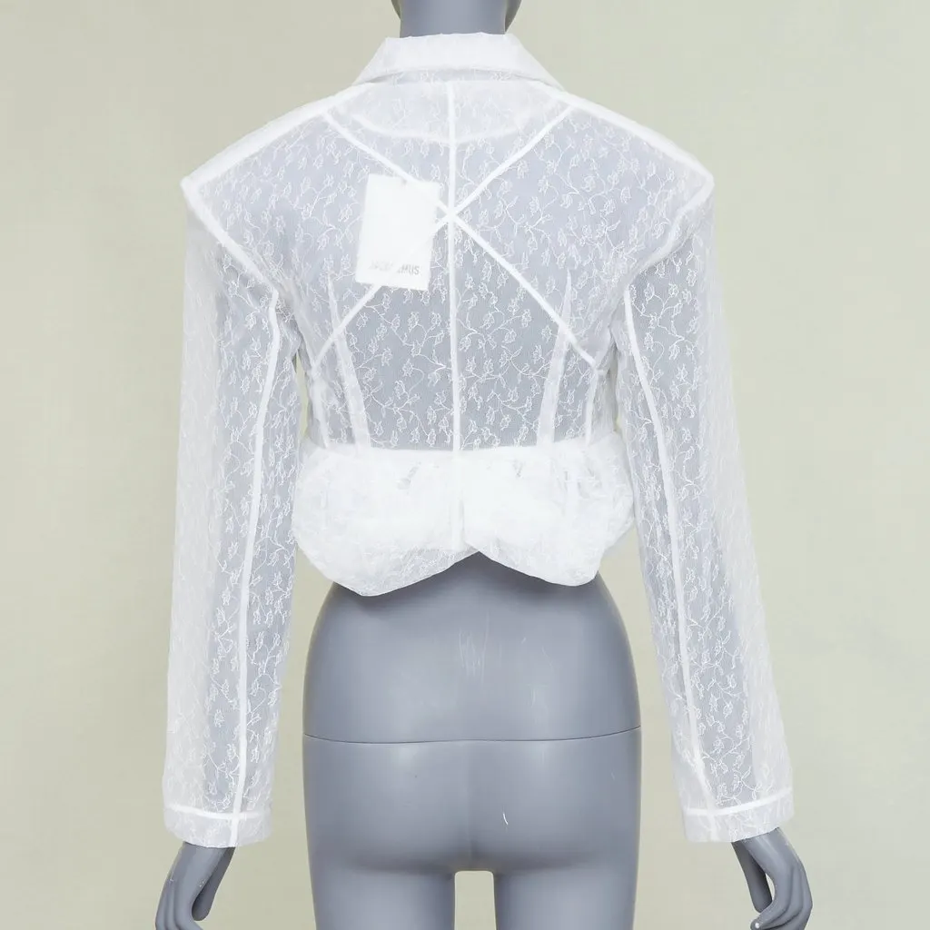 Jacquemus La Veste Dentelle White Polyamide Very good - Box View