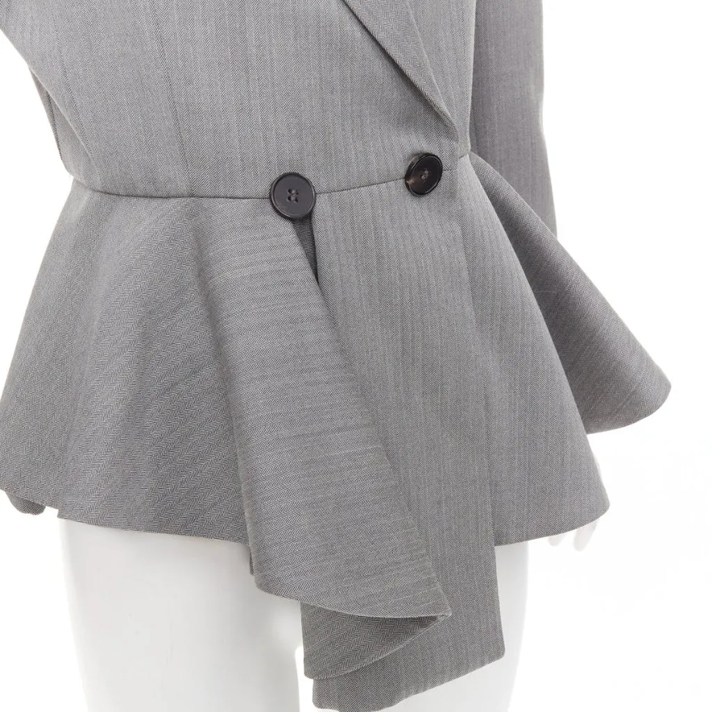 Alexander McQueen Grey Wool Jacket Grey Wool Very good - Back View