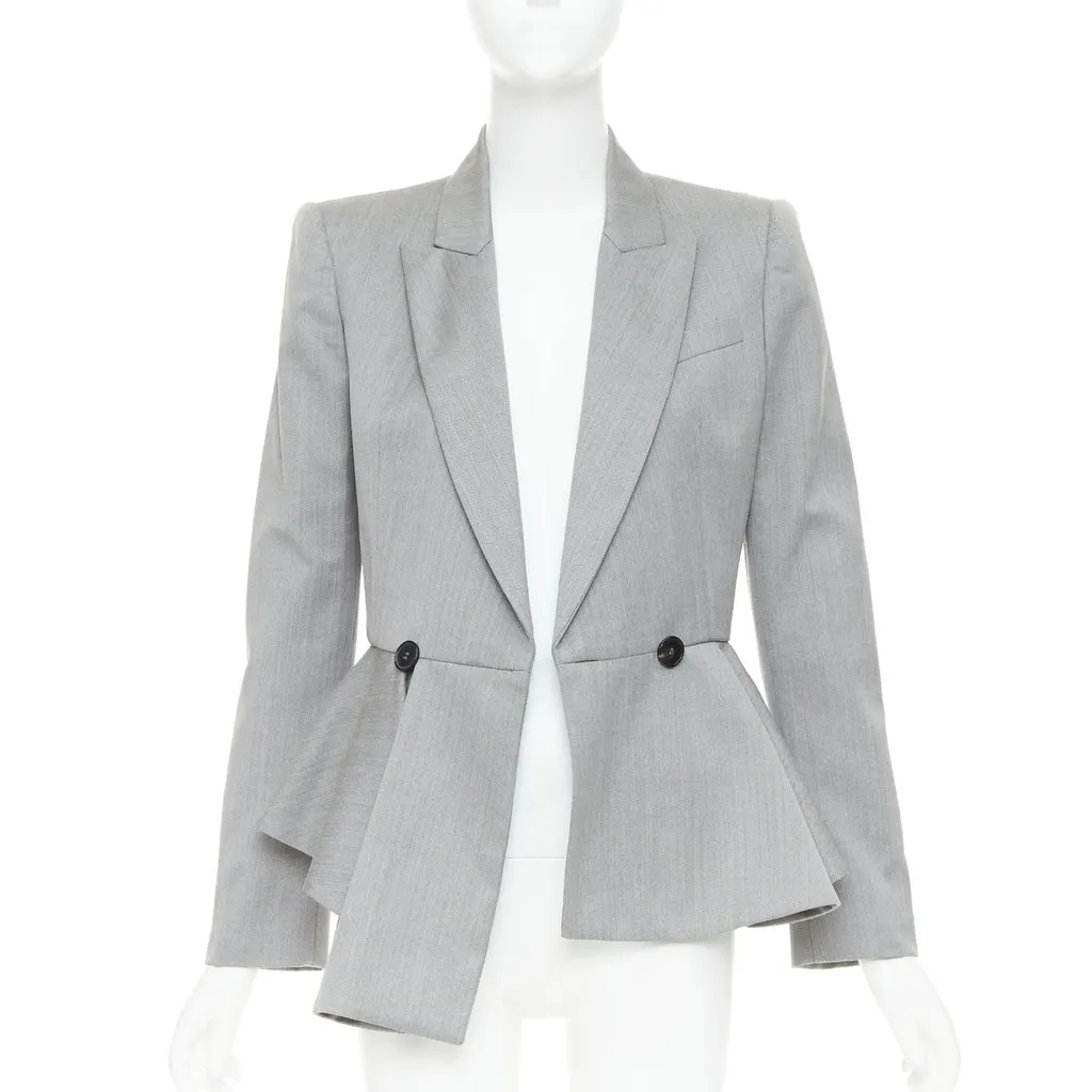 Alexander McQueen Grey Wool Jacket Grey Wool Very good - Inside View