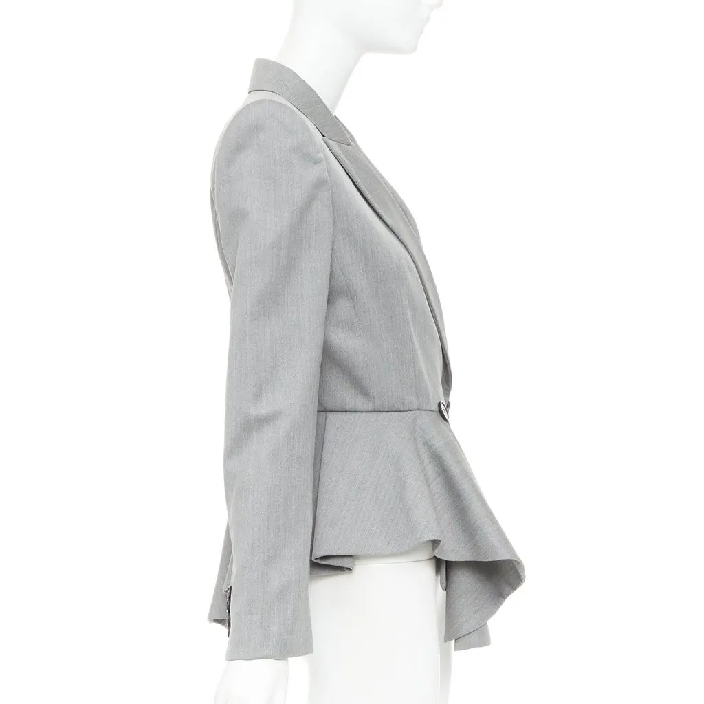Alexander McQueen Grey Wool Jacket Grey Wool Very good - Box View