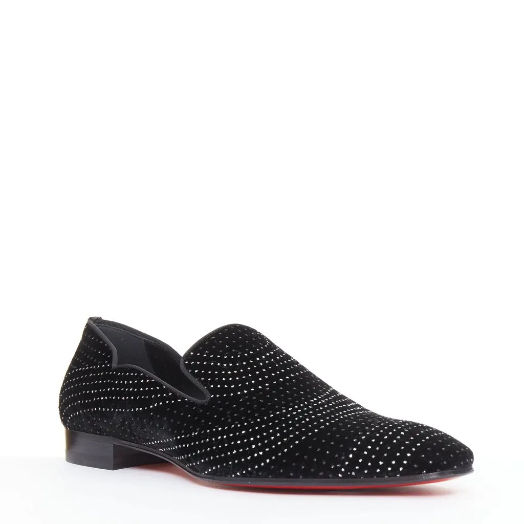 Christian Louboutin Dandy Chick Orlato Flat Velvet River Black Velvet Never worn - Inside View