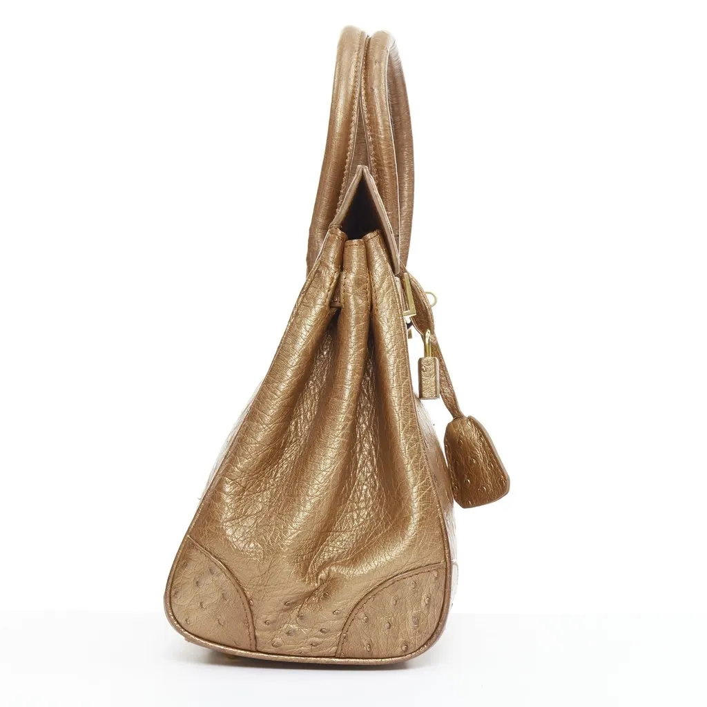 Kwanpen Brown Leather Handbag Brown Leather Good - Model View