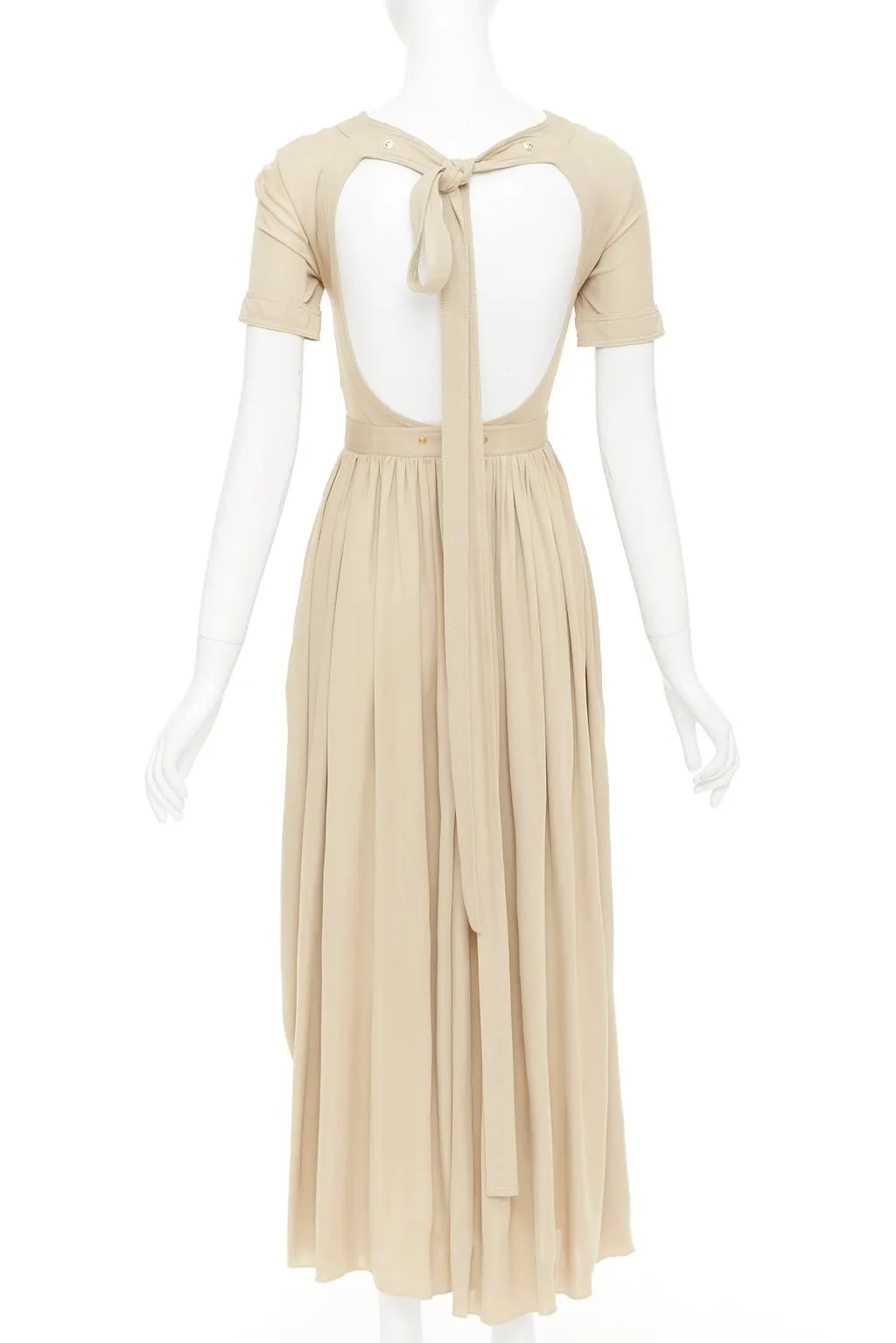Celine Beige Viscose Dress Beige Viscose Fair - Front View