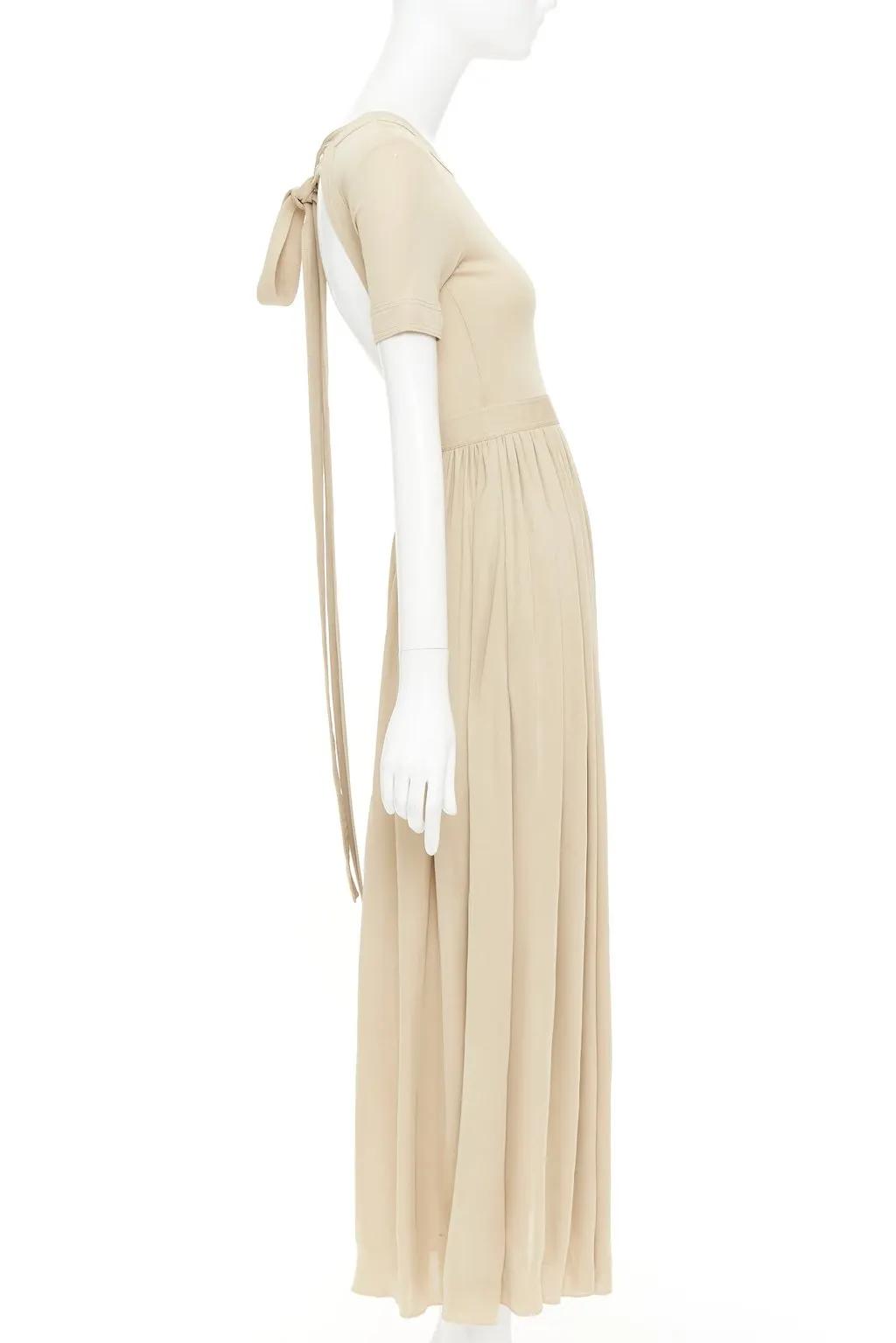 Celine Beige Viscose Dress Beige Viscose Fair - Model View