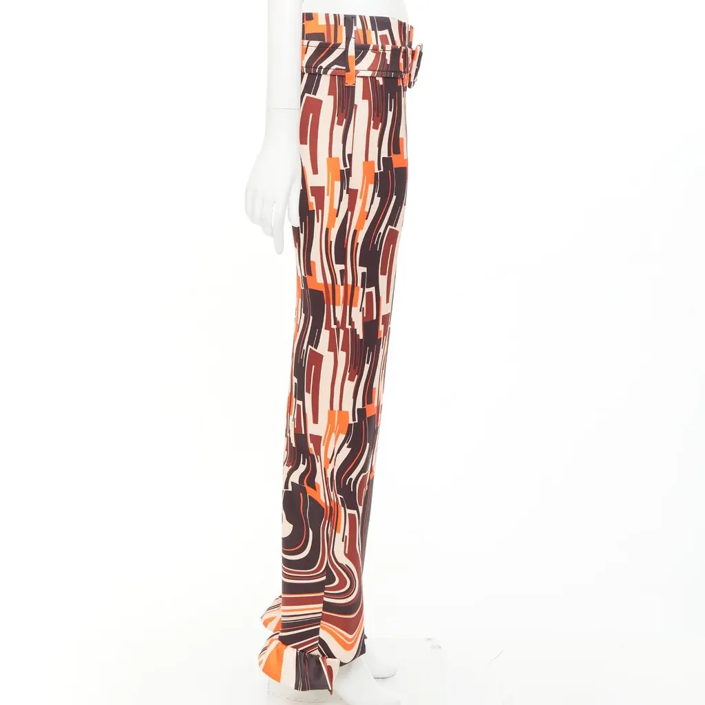Prada Orange Trouser Orange Never worn, with tag - Model View