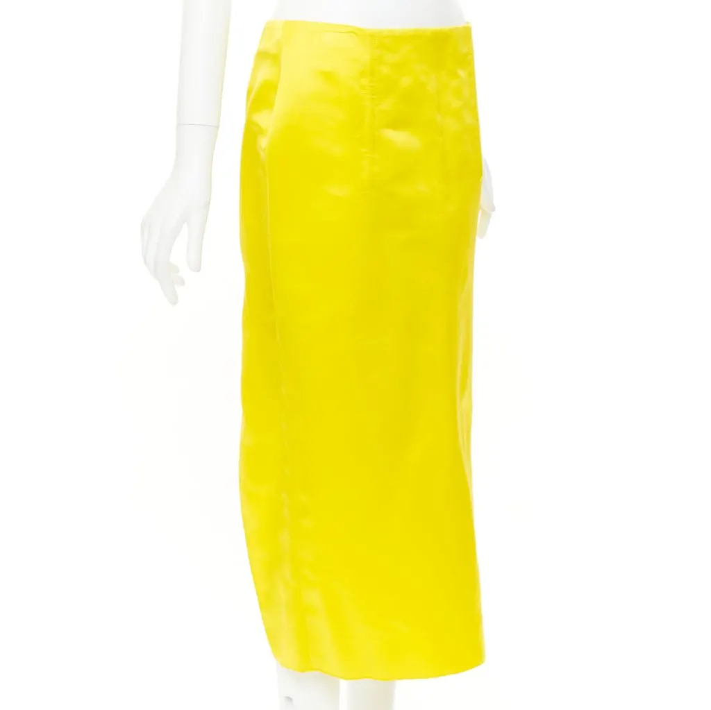 Prada Yellow Silk Skirt Yellow Silk Very good - Inside View
