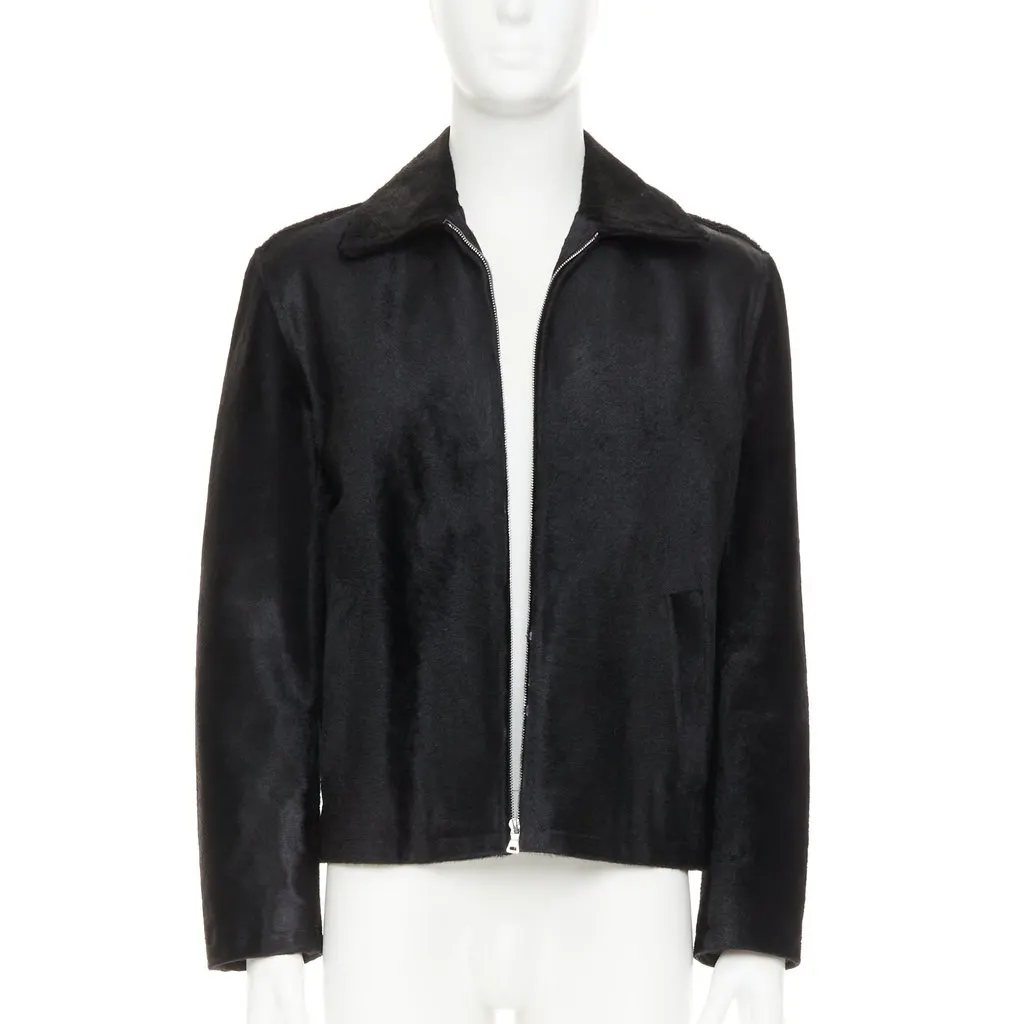 Prada Black Leather Coat Black Leather Good - Inside View