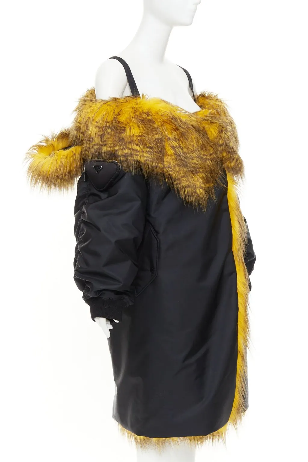 Prada Black Coat Black Polyamide Never worn, with tag - Inside View