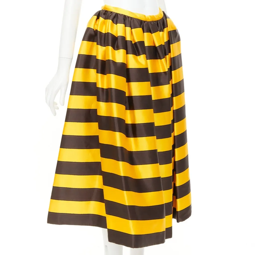 Prada Yellow Silk Skirt Yellow Silk Never worn, with tag - Inside View