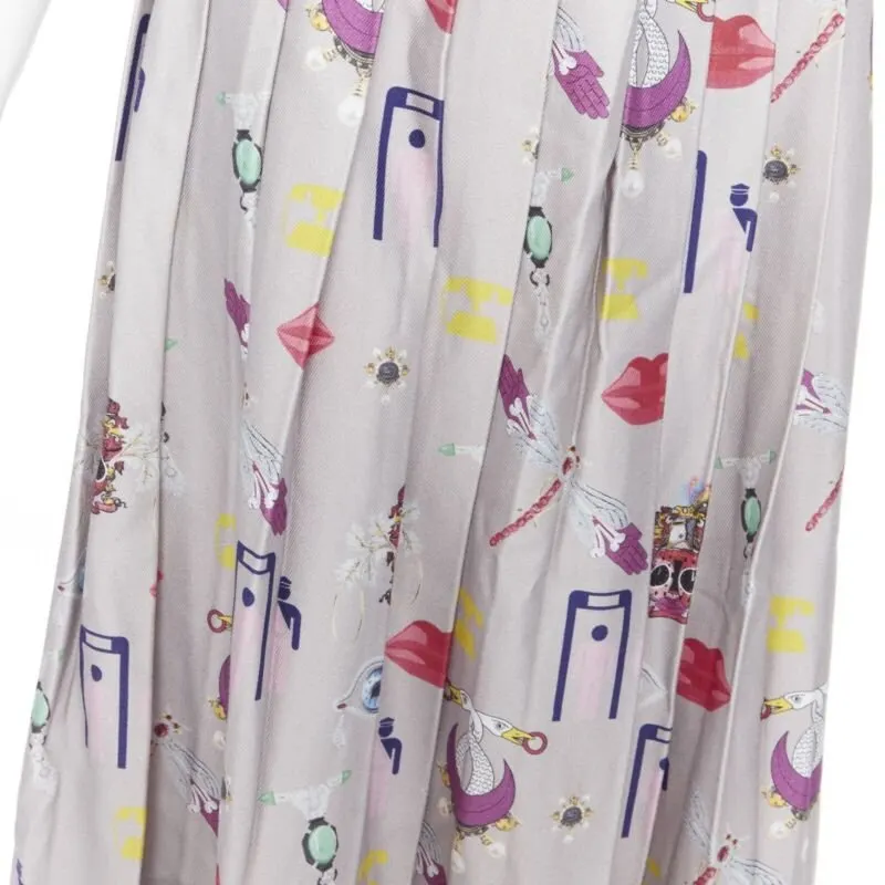 Mary Katrantzou Pleated skirt Brown Polyester Very good - Back View