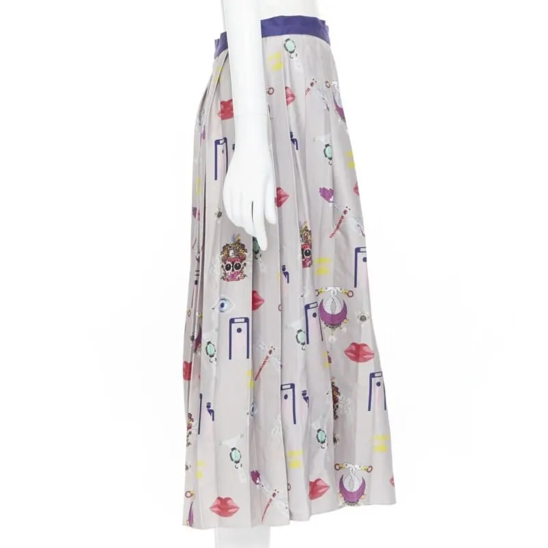 Mary Katrantzou Pleated skirt Brown Polyester Very good - Model View
