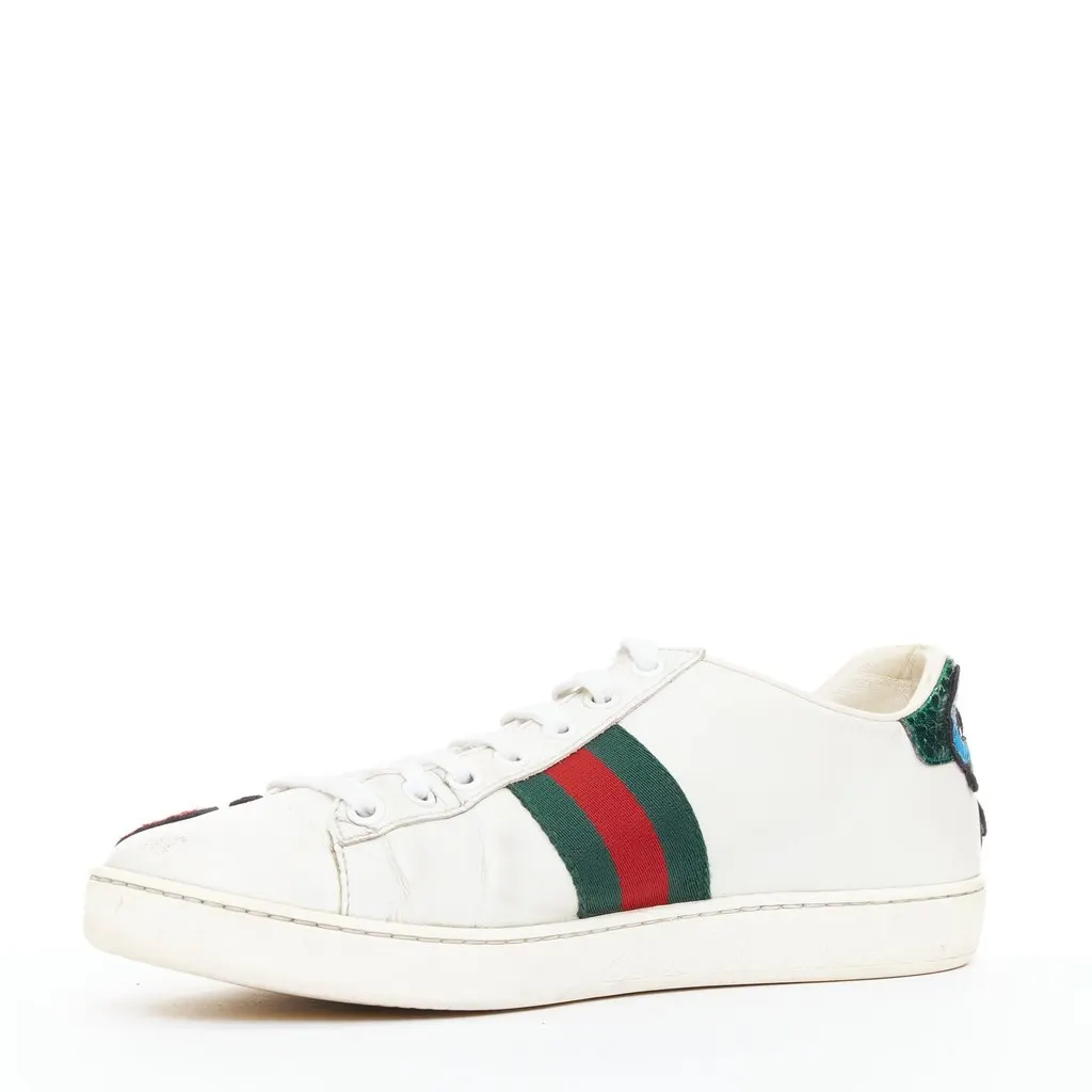 Gucci Ace White Leather Fair - Model View