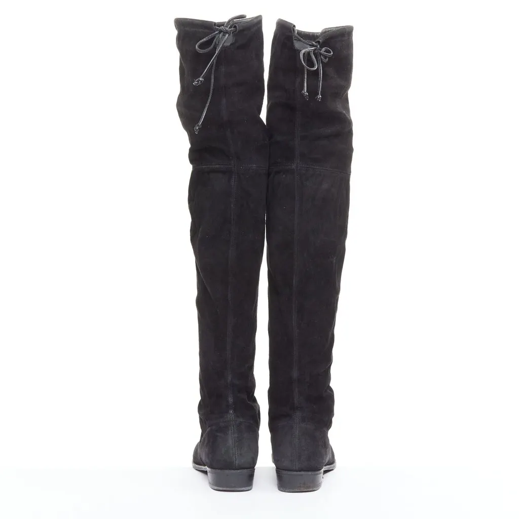 Stuart Weitzman Lowland Black Suede Fair - Box View