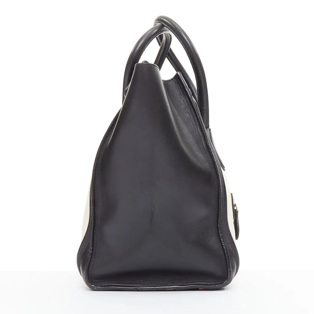 Celine Luggage Mini Black Leather Fair - Model View