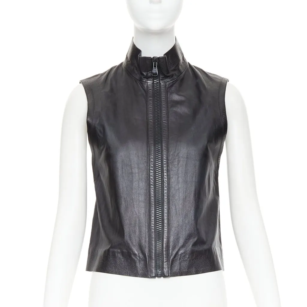 Louis Vuitton Black Leather Jacket Black Leather Good - Inside View