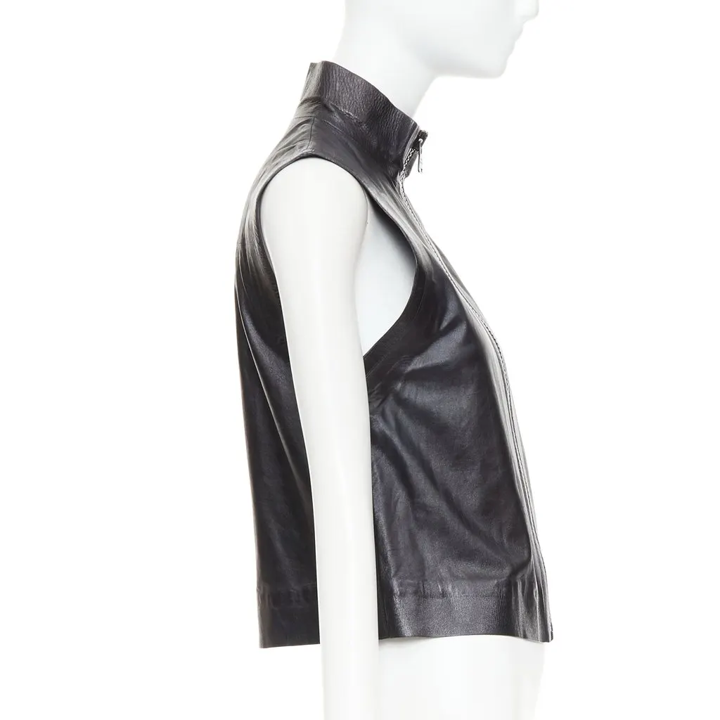 Louis Vuitton Black Leather Jacket Black Leather Good - Box View