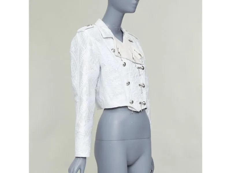 Louis Vuitton Ecru Polyester Jacket Ecru Polyester Very good - Model View