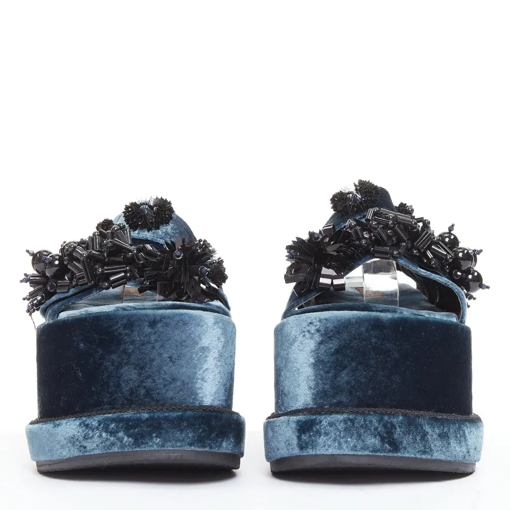 Unsigned Blue Velvet Sandals Blue Velvet Very good - Model View