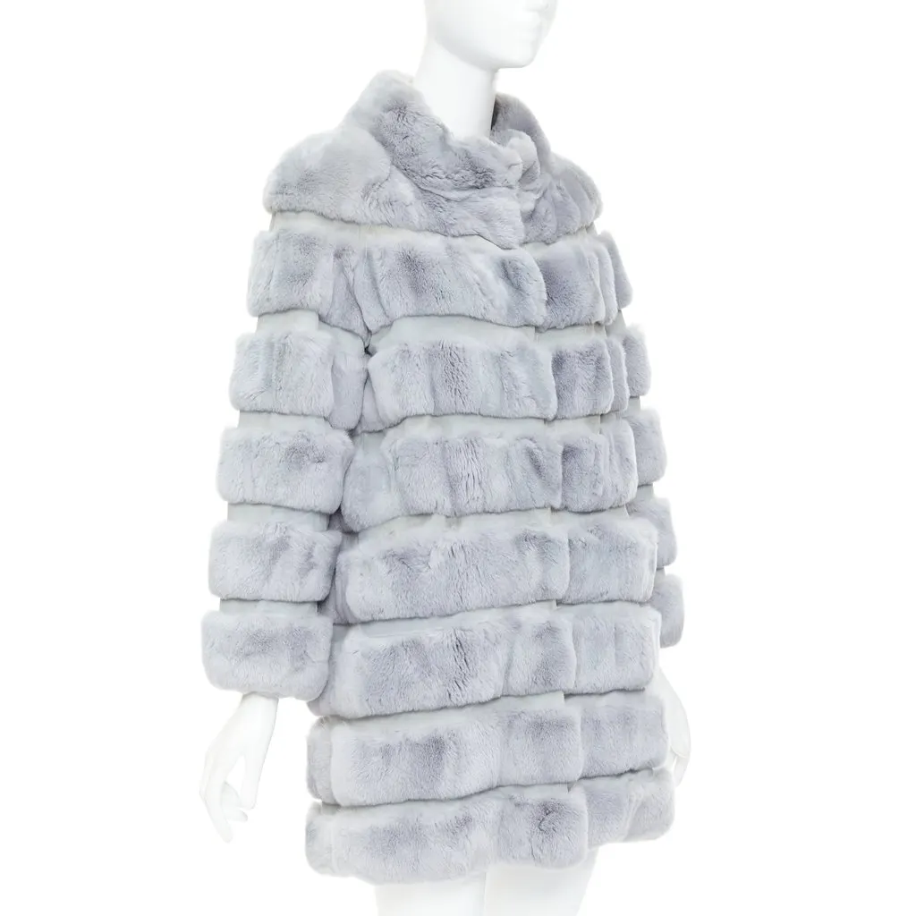 Unsigned Blue Fur Coat Blue Fur Fair - Model View