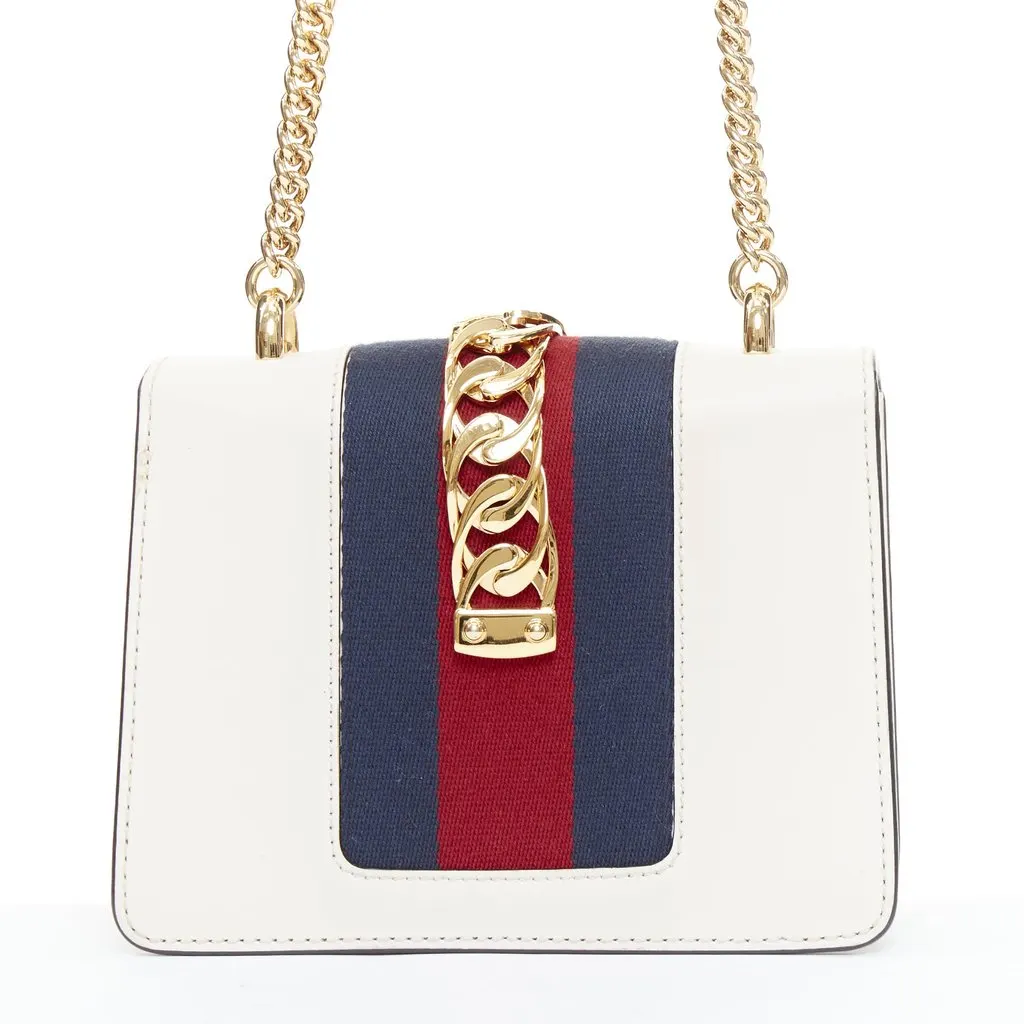 Gucci Sylvie Small White Leather Fair - Box View