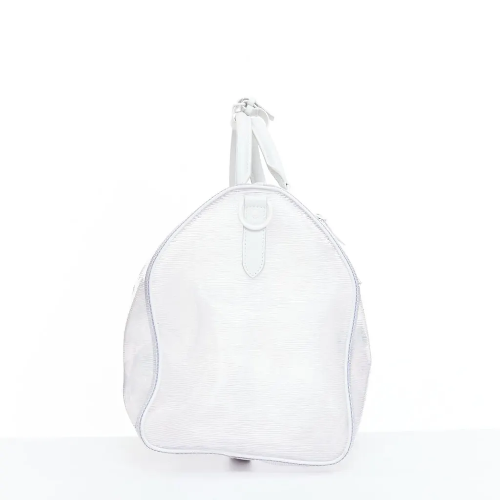 Louis Vuitton Keepall Bandouliere 50 White Plastic Fair - Model View
