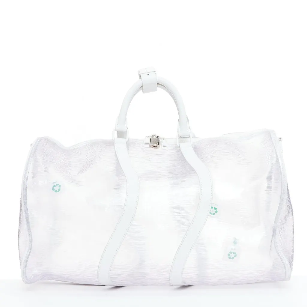 Louis Vuitton Keepall Bandouliere 50 White Plastic Fair - Box View