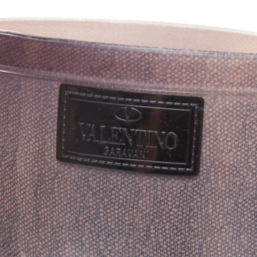 Valentino Grey Rubber Boots Grey Rubber Fair - Back View