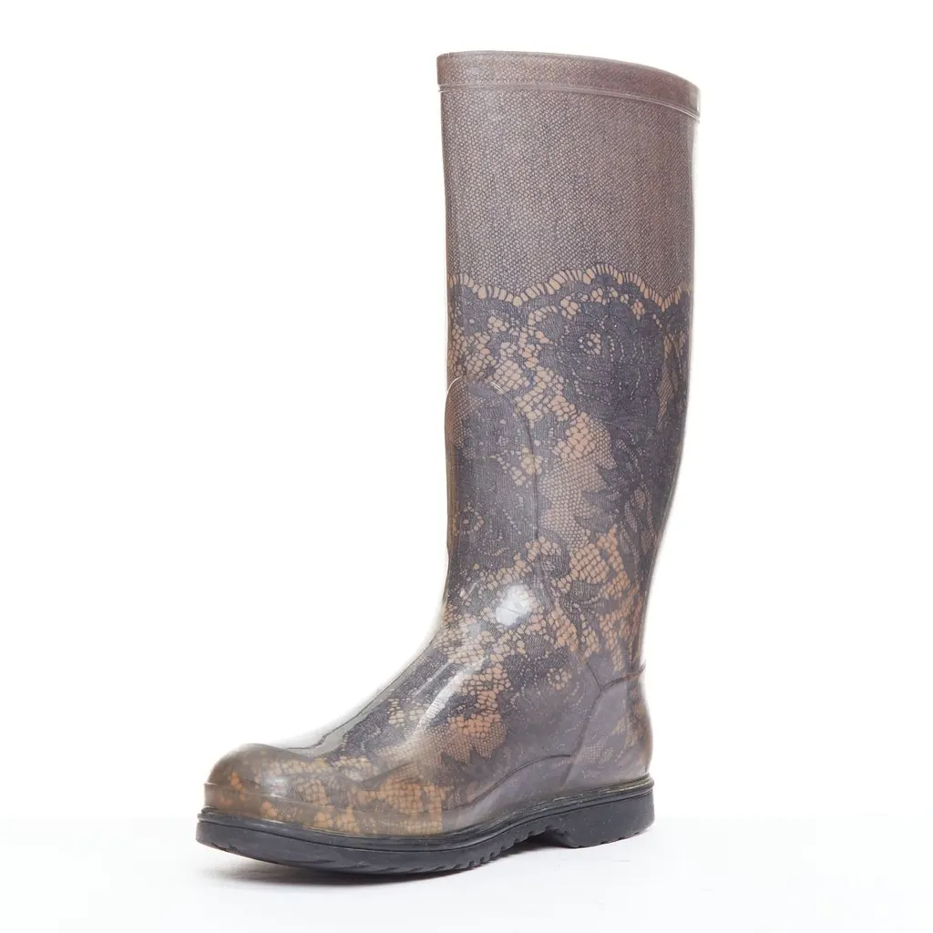 Valentino Grey Rubber Boots Grey Rubber Fair - Box View