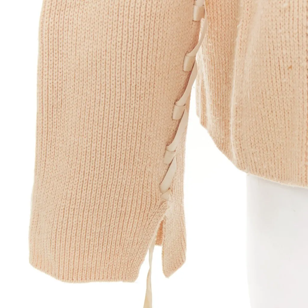 Helmut Lang Beige Wool Knitwear Beige Wool Fair - Back View