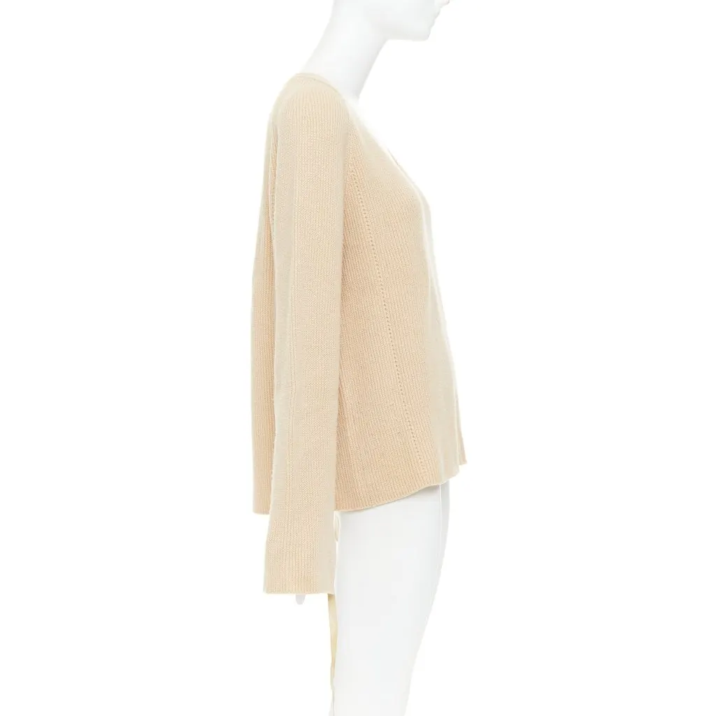 Helmut Lang Beige Wool Knitwear Beige Wool Fair - Model View
