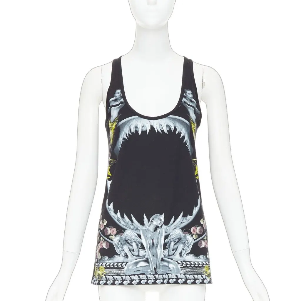 Givenchy Black Cotton Top Black Cotton Very good - Front View