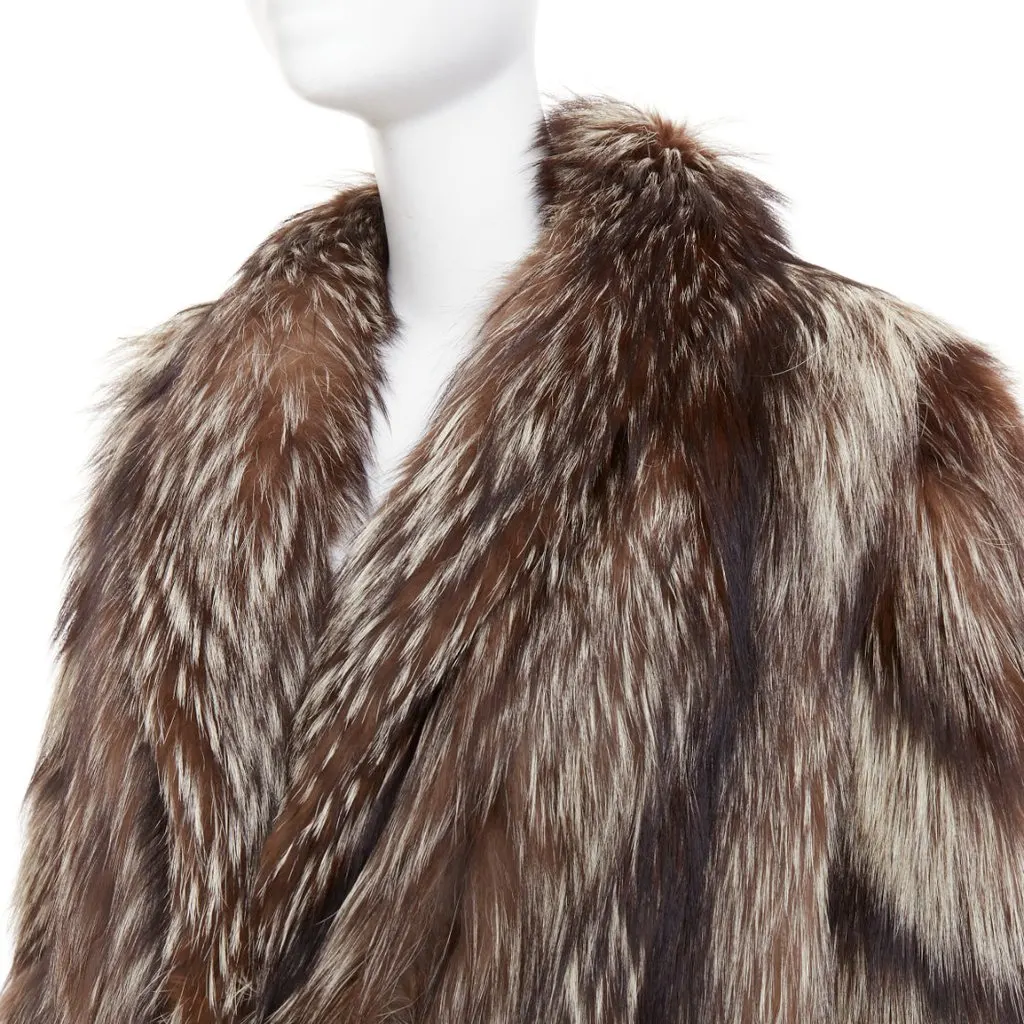 Unsigned Brown Fur Coat Brown Fur Very good - Back View