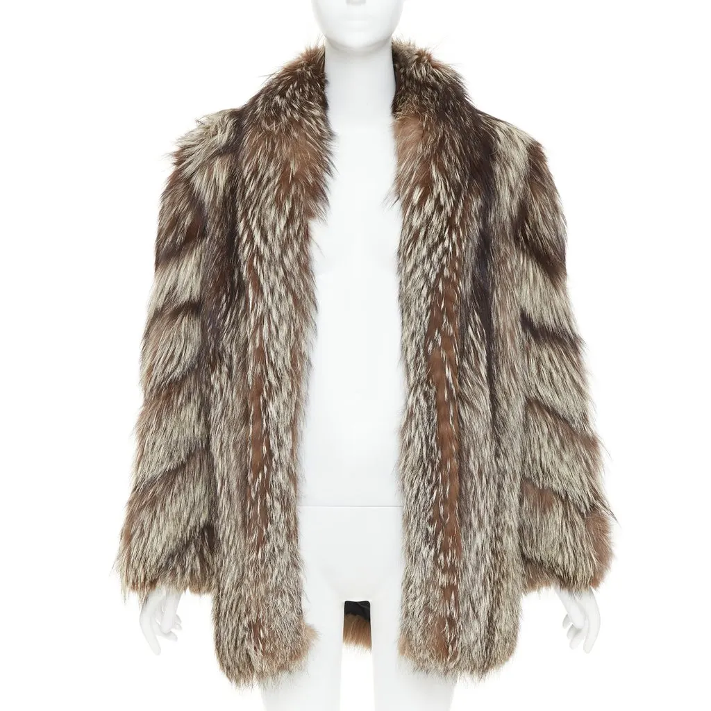 Unsigned Brown Fur Coat Brown Fur Very good - Inside View